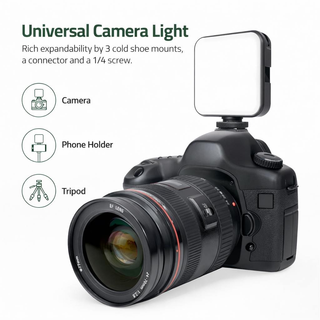 SM-100 RGB Selfie Light – Adjustable 3000–9000K | White/Warm/Natural + RGB Modes | 7W | Rechargble 2000mAh Battery | USB-C | Portable for Vlogging & Video - Image 3