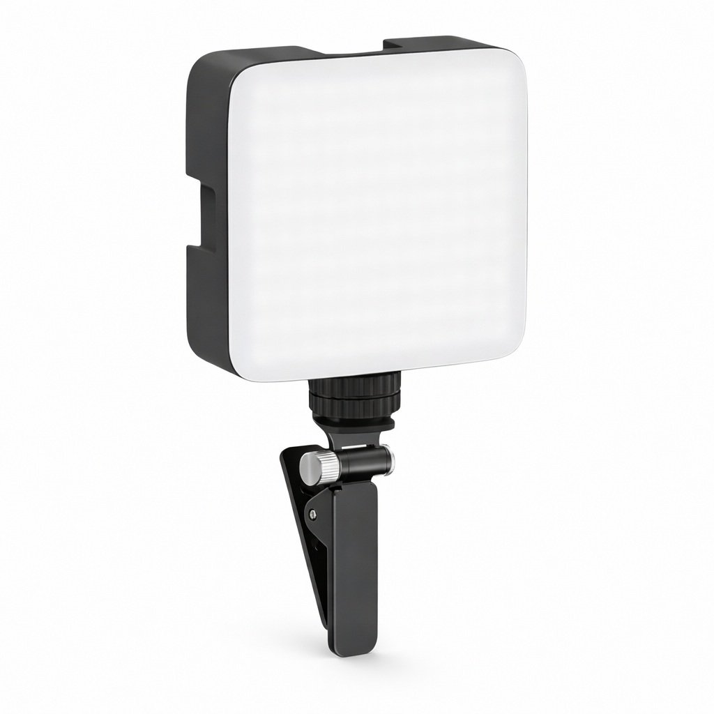 SM-100 RGB Selfie Light – Adjustable 3000–9000K | White/Warm/Natural + RGB Modes | 7W | Rechargble 2000mAh Battery | USB-C | Portable for Vlogging & Video